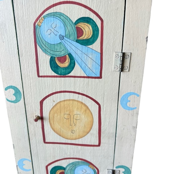 Wooden Key Chest Hand Painted by Good as Old Moon and Sun design - Picture 6 of 13
